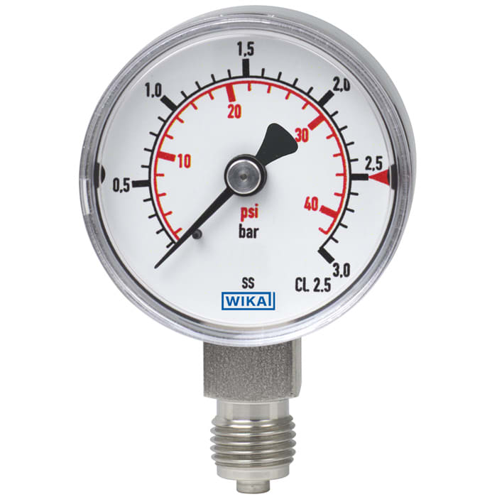 48779409 WIKA | WIKA G 1/4 Process Pressure Gauge, 50 mm, 315 bar | 265 ...