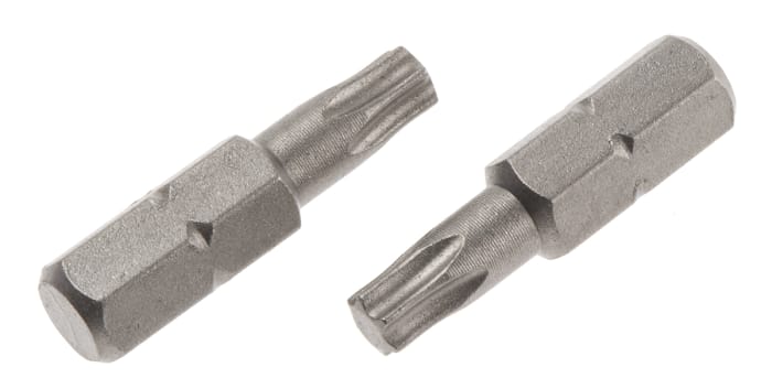 RS PRO Torx Screwdriver Bit, 1/4 in Drive, T25 mm Tip, 25mm Overall 50-Piece