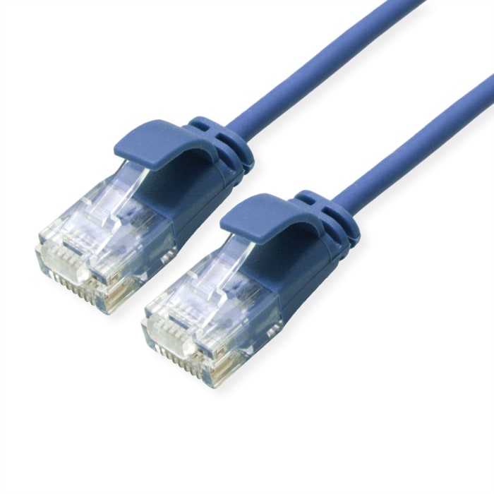 21.15.3945-100 Roline | Roline, 2m Cat6a, Blue RJ45 to Male RJ45 Male ...