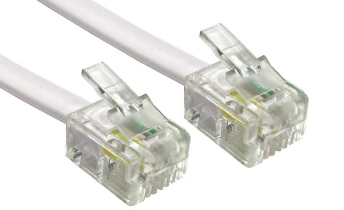 RS PRO | RS PRO Male RJ11 to Male RJ11 Telephone Cable, White Sheath, 3 ...