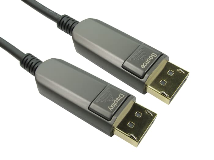 Cable DisplayPort negro RS PRO, con. A: DisplayPort macho, con. B: DisplayPort macho, long. 15m