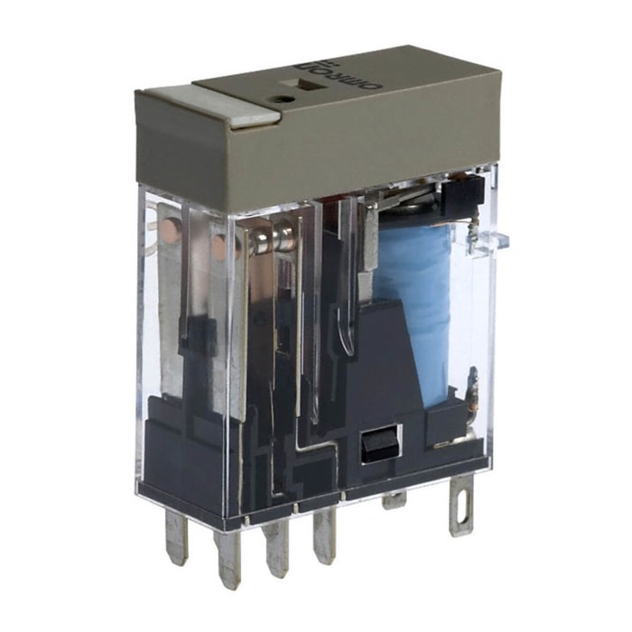 Relay, plug-in, 8-pin, DPDT, 5 A, mech &amp;