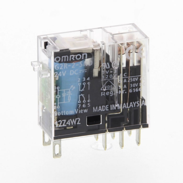 Omron Plug In Power Relay, 24V dc Coil, 5A Switching Current, DPDT