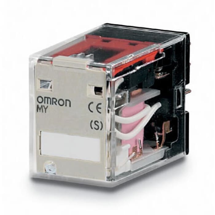 Omron Plug In Power Relay, 220 → 240V ac Coil, 5A Switching Current, 4PDT