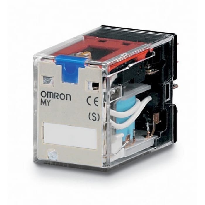 Omron Plug In Power Relay, 24V dc Coil, 5A Switching Current, 4PDT