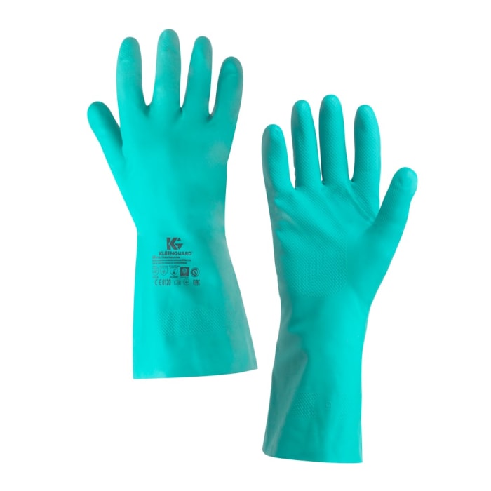 Kimberly Clark G80 Green Nitrile Chemical Resistant Gloves, Size 11,  Nitrile Coating