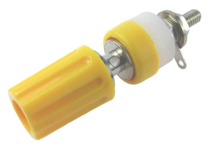 RS PRO | RS PRO 4 mm Yellow Terminal Post, 60V dc, 4BA Thread, 15A