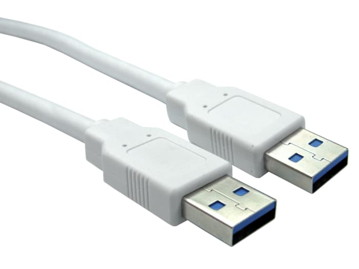 RS PRO USB 3.0, Male USB A to Male USB A, 800mm
