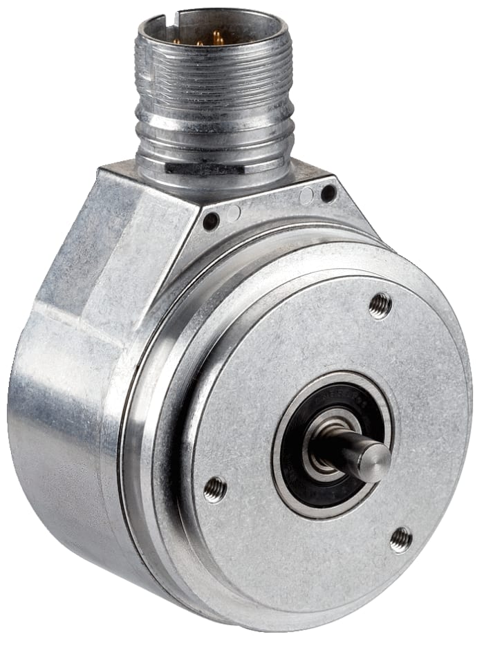 SICK AFM Series Inductive Angle Encoder, 4096Pulses ppr, Gray, SSI Signal, Solid shaft Type, 6mm Shaft