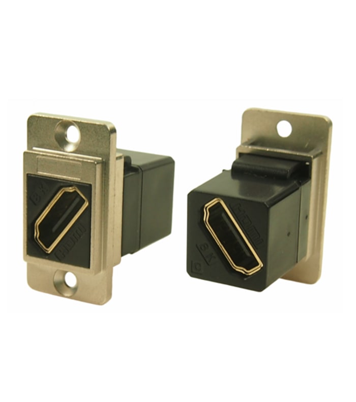 RS PRO 29 mm x 35.5 mm x 19 mm 1 Way Female to Female Feedthrough HDMI Connector 40 V ac
