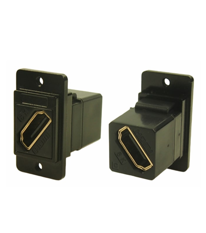RS PRO 29 mm x 35.5 mm x 19 mm 1 Way Female to Female Feedthrough HDMI Connector 40 V ac
