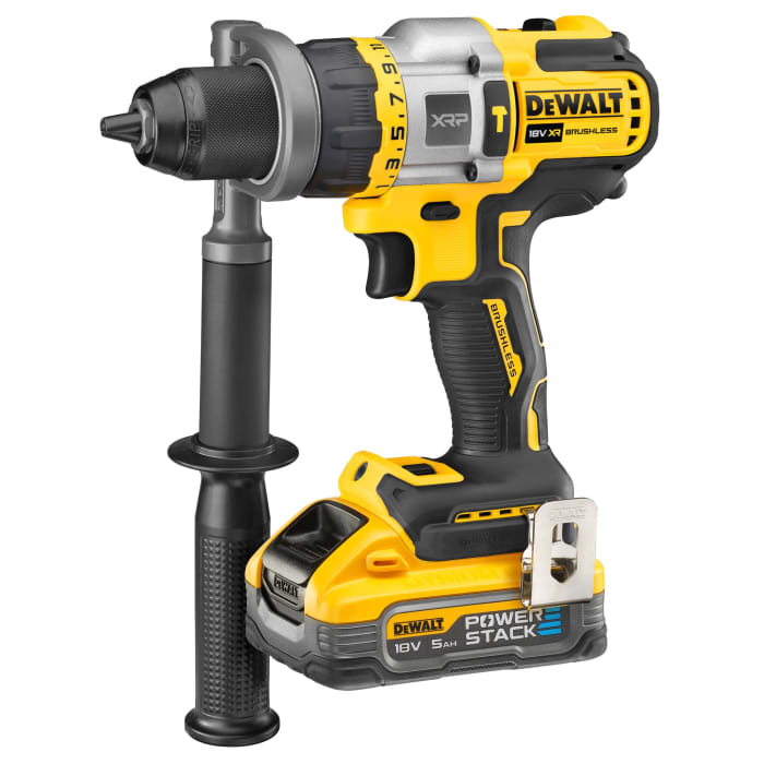 Taladro percutor DeWALT a batería Li-Ion de 18V 5Ah con 1 batería, Tipo G - Británico de 3 pines