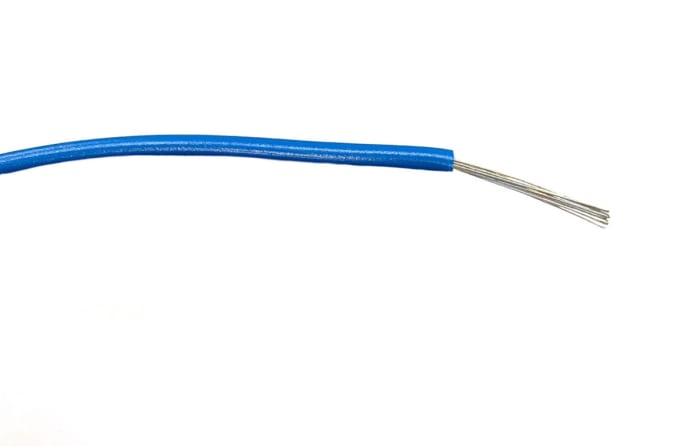 RS PRO Blue 0.75mm² Hook Up Wire, 24/0.2 mm, 100m, PVC Insulation