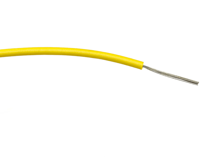 RS PRO Yellow 0.75mm² Hook Up Wire, 24/0.2 mm, 500m, PVC Insulation
