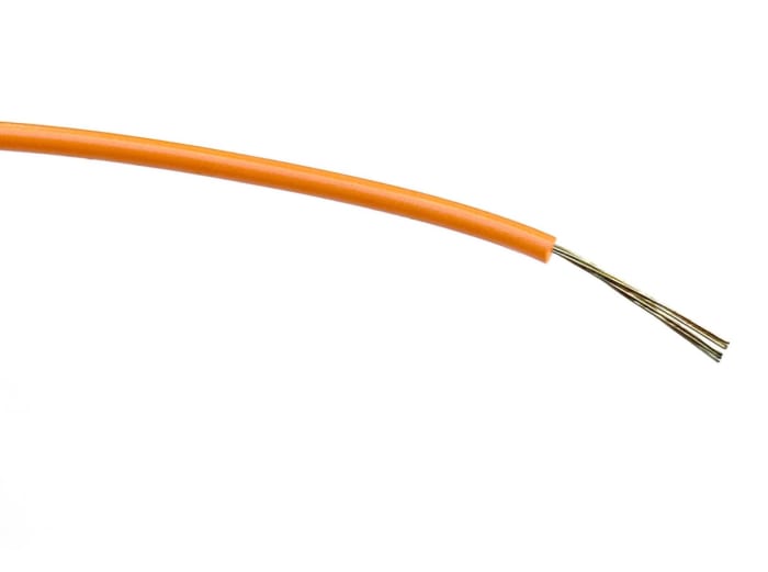 RS PRO Orange 0.22mm² Hook Up Wire, 7/0.2 mm, 500m, PVC Insulation