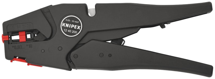 Knipex Wire Stripper, 0.2mm Min, 8AWG Max, 200 mm Overall