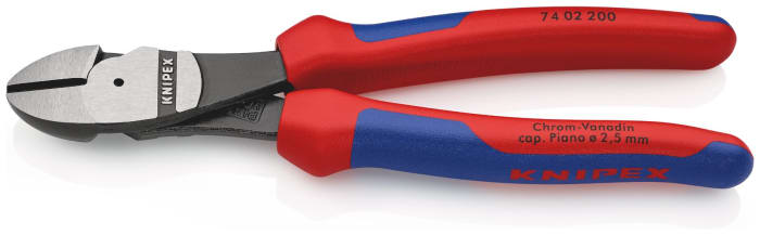 Pince coupante diagonale à effet de levier élevé Knipex, 200 mm, capacité 4.2mm