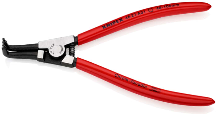Knipex 46 21 A31 Circlip Pliers, 200 mm Overall, Angled Tip