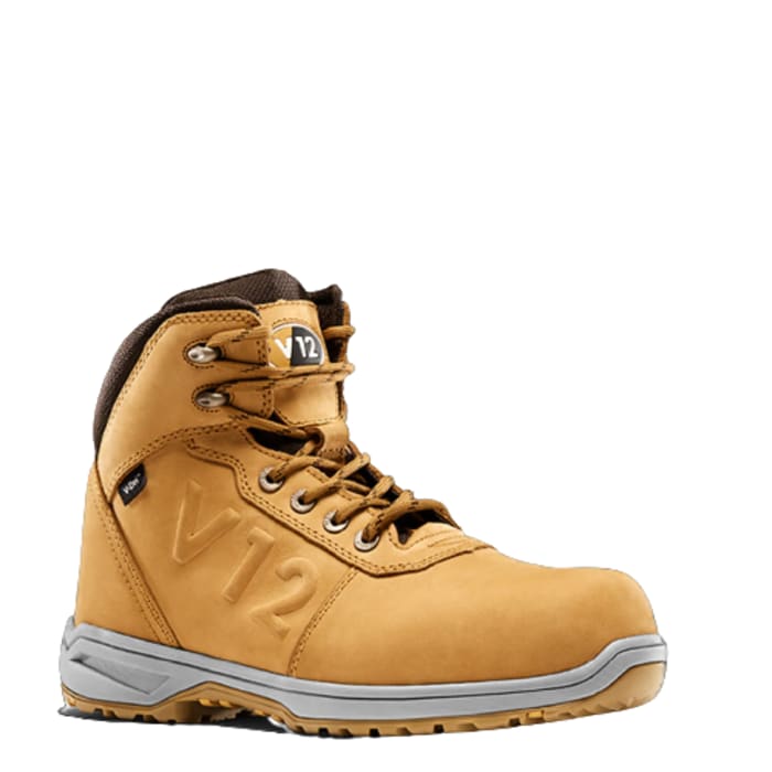 V2120 13 V12 Footwear V12 Footwear LYNX IGS Honey Composite Toe Capped Unisex Safety Boots UK 13 EU 48 268 1859 RS Components