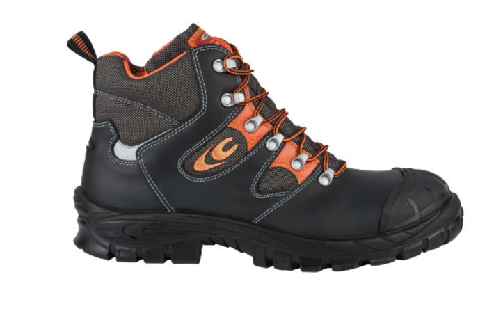 Cofra TROLL S3S CI LG SC FO SR Black, Orange Non Metallic Toe Capped Unisex  Safety Boots, UK 10, EU 44
