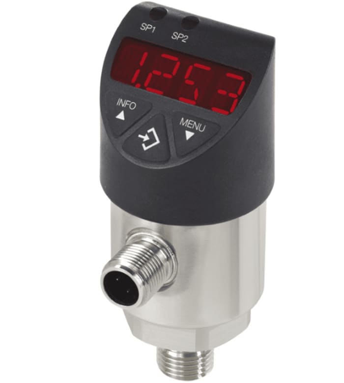 WIKA PSD-31 Series Pressure Sensor, 0bar Min, 250bar Max, PNP Output, Gauge Reading