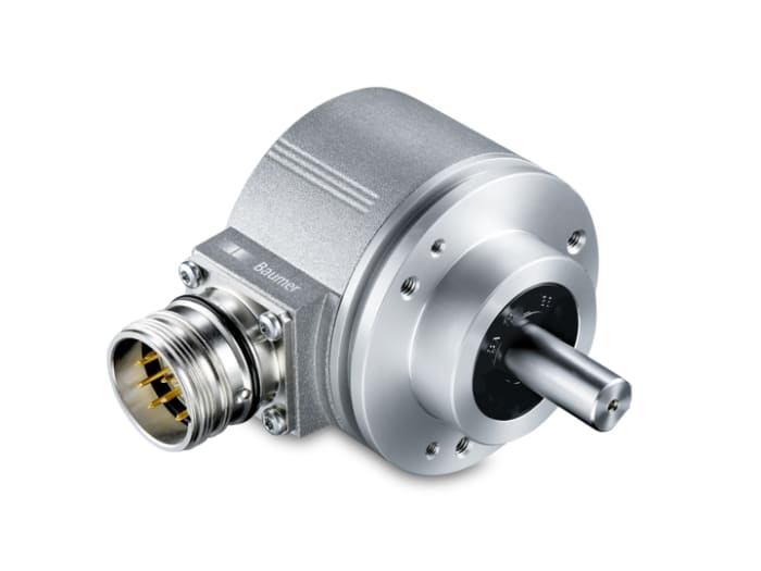 Baumer 4.75 → 30V dc 100 Pulse Optical Encoder with a 10 mm Solid Shaft, Flange Mount, Connector