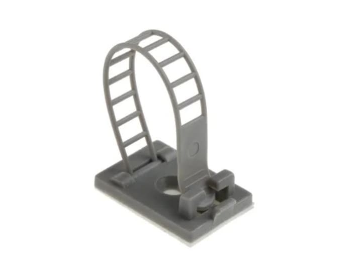RS PRO Grey Polyamide 66 Cable Clip, 22 mm Max. Bundle Self-Adhesive 30.5 mm 21mm 90 mm
