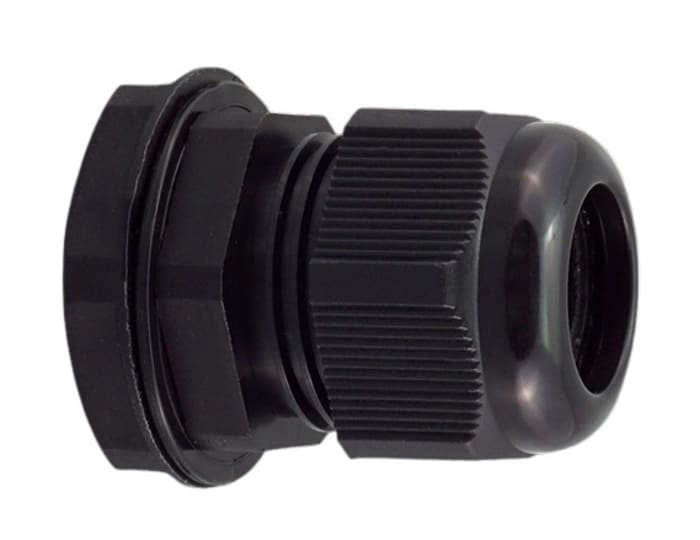 RS PRO RS PRO Black Nylon Cable Gland, PG7 Thread, 3mm Min, 6.5mm Max