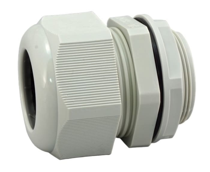 RS PRO PG Series Grey Polyamide 66 Cable Gland, PG9 Thread, 4 mm min., 8 mm max., IP68