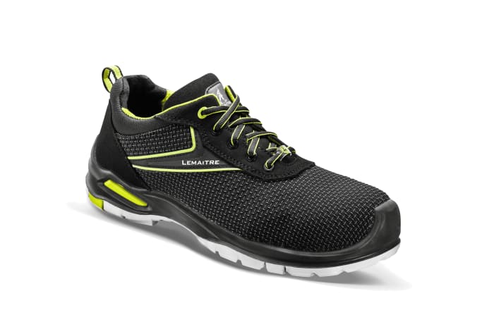 LEMAITRE SECURITE RINGO ESD S3 Unisex Black Green Aluminium Toe Capped Safety Shoes UK 11 EU 46