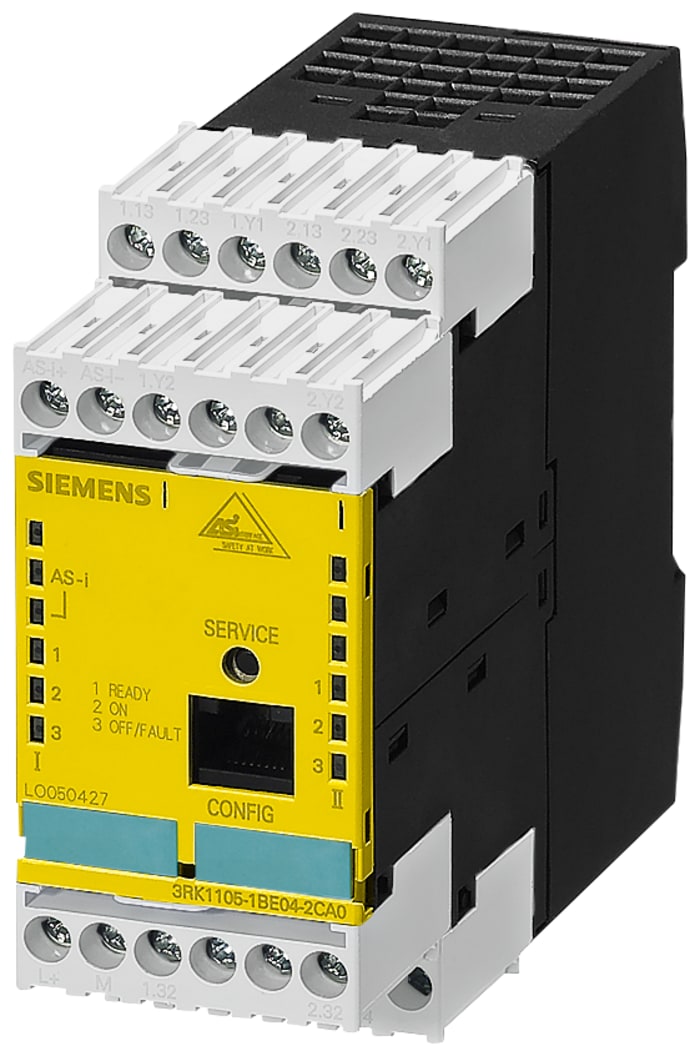 Siemens AS-I Safe Series Safety Monitor for Use with ASIsafe Basis Safety Monitor, Analog, Relay