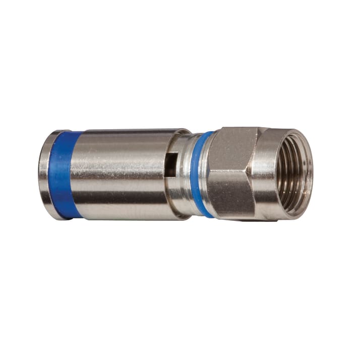 Klein Tools Cable Female F Connector, Straight Body Crimp