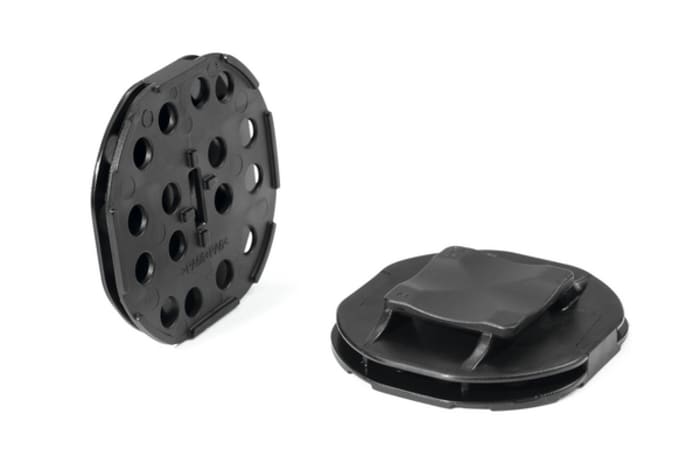 HellermannTyton Self Adhesive Black Cable Tie Mount 47 mm x 50mm, 13mm Max. Cable Tie Width