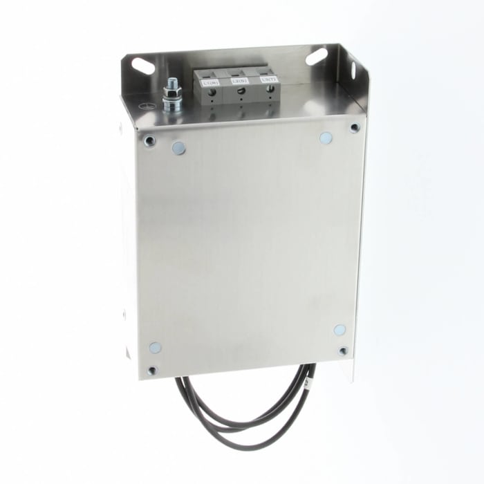 Omron, MX2 12A 400 V ac, Chassis Mount RFI Filter, Terminal Block, Wire Lead 3 Phase