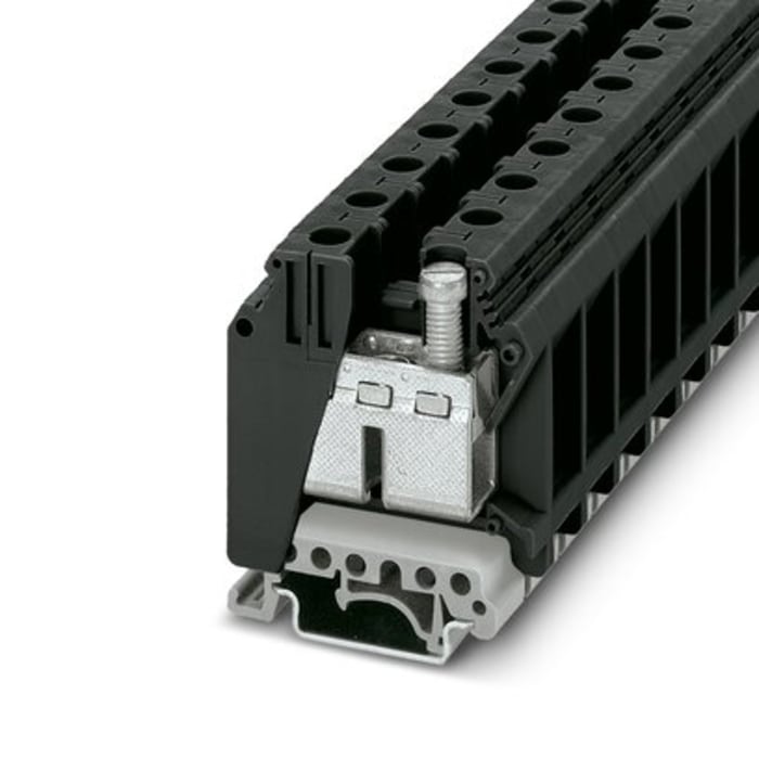 Phoenix Contact 3048315 UK 35 BK Series Black, 35mm², 1-Level, Screw Termination