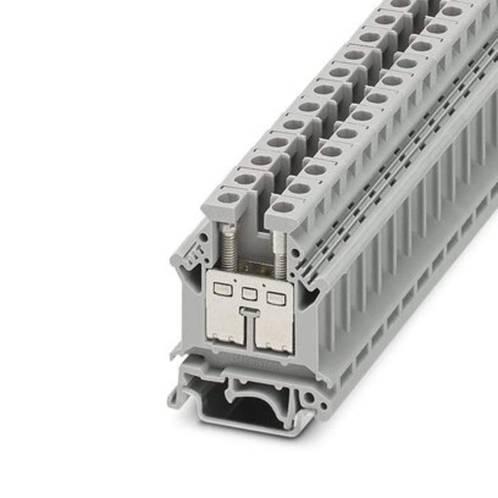 Phoenix Contact 3059016 UK 16-PR Series Grey, 16mm², 1-Level, Screw Termination
