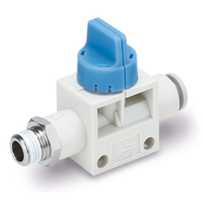 SMC Finger Valve 2 Port Finger Valve Pneumatic Control Valve VHK Series, R 3/8, R 3/8in, VHK2