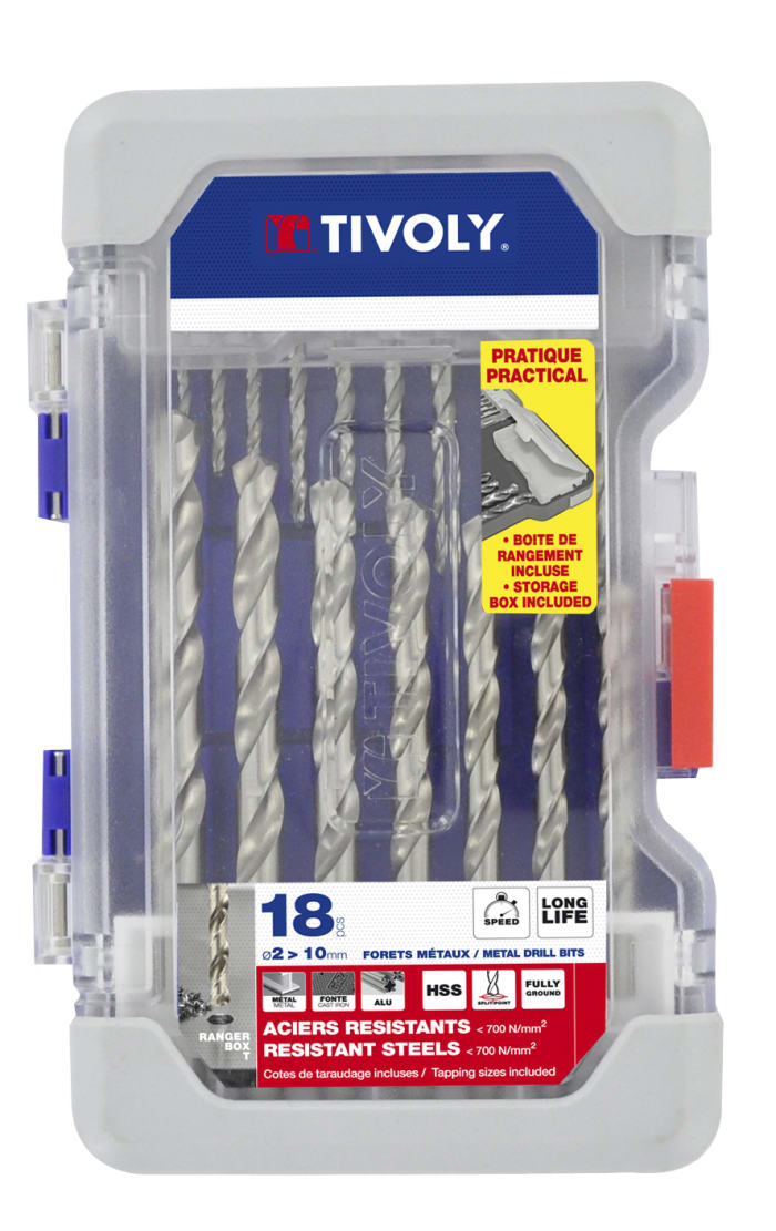 Tivoly 19-teiliges HSS-Bohrer-Set – 1-10 Mm, Bruchsicher & Selbstzentrierend, Perfekt Für Präzise Arbeiten
