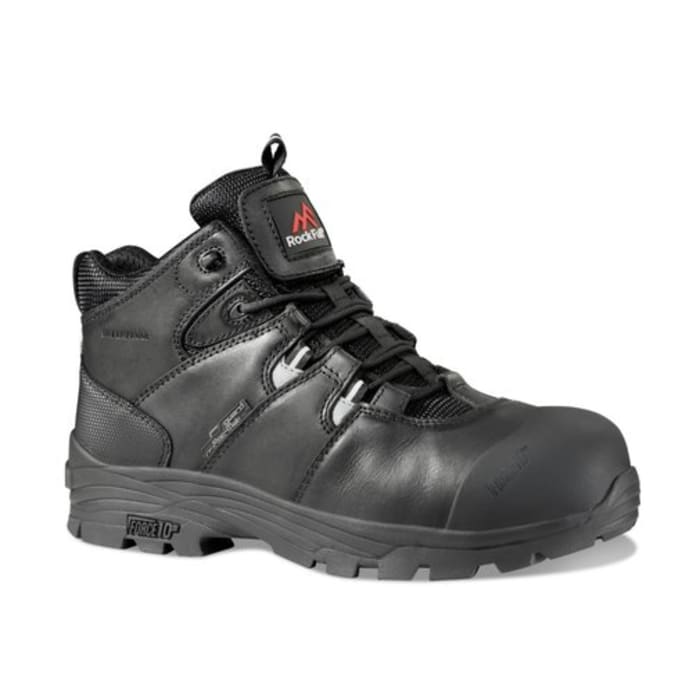 Rockfall Rhyolite - TC3000 Black Fibreglass Toe Capped Unisex Safety Boot, UK 5, EU 38