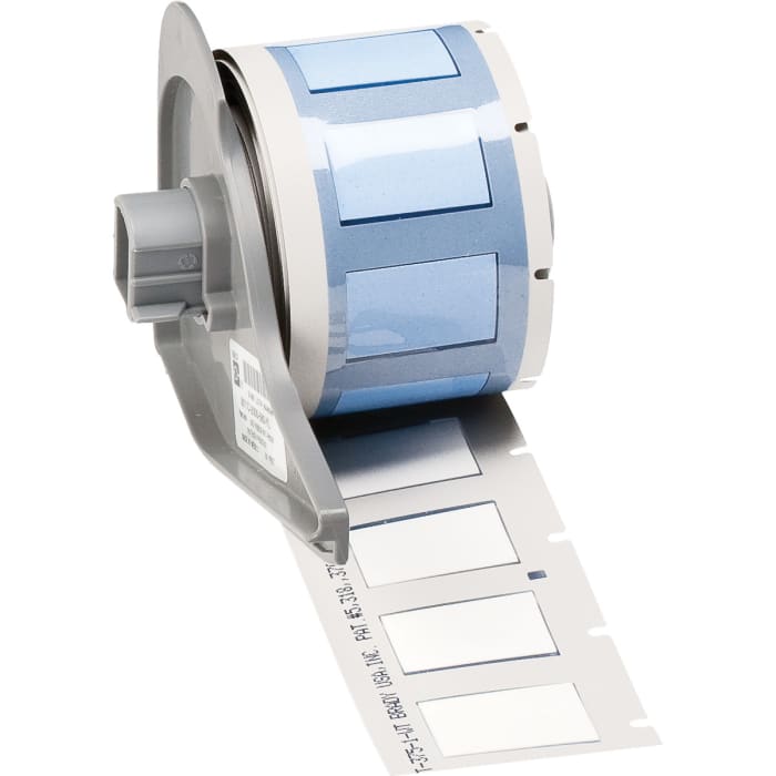 Brady B-342 Black on White Heatshrink Labels, 25.40 mm Width, 16.38mm Label Length, 25.4mm Label Width