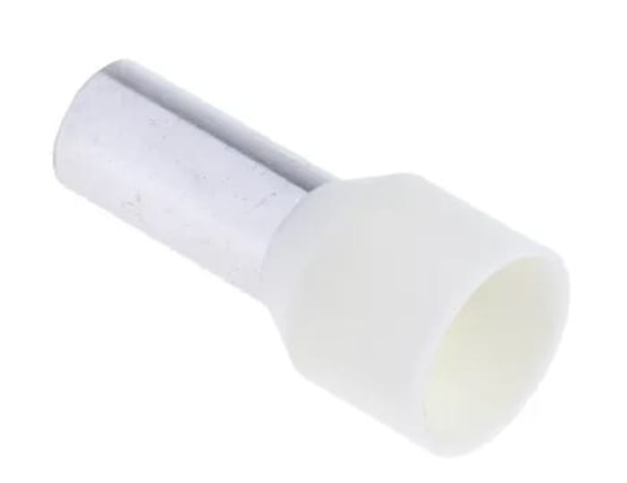 Puntera hueca RS PRO, Aislado, Pin de 12 mm, Marfil 6.2 mm 6 AWG 6 AWG