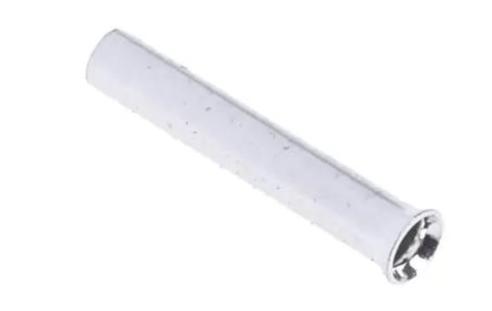 RS PRO Uninsulated Bootlace Ferrule, 8 mm Pin Length, 1.1 mm Pin Diameter, Silver 24 AWG Wire Size