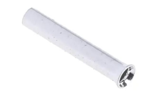 Puntera hueca RS PRO, No Aislado, Pin de 10 mm, Plateado 1.7 mm 18 AWG 18 AWG