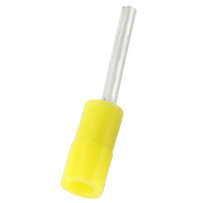 Conector de contactos de crimpado RS PRO RS PRO, Aislado, Revestimiento de Estaño, diám. 1.4 mm, long. 10 mm, Amarillo,