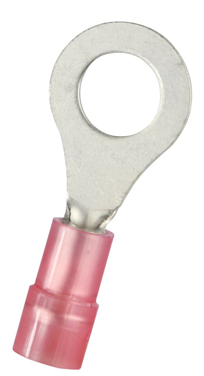 Terminal redondo de crimpado Aislado de Cobre RS PRO E245391, Rojo, 22 AWG, 16 AWG, Ø int. M6