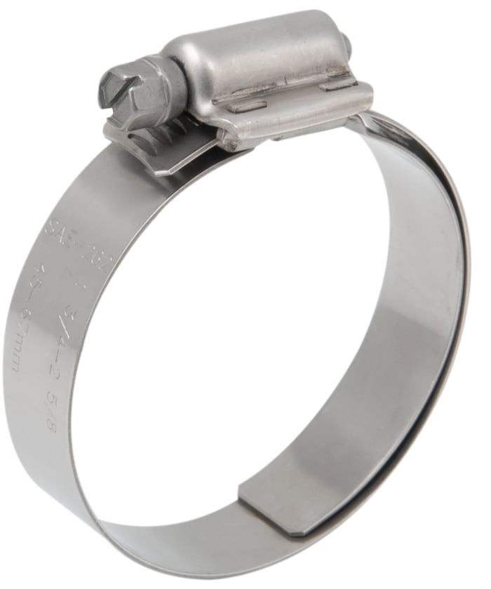 RS PRO Stainless Steel Slotted Hex Hose Clip, 16mm Band Width, 121 → 143mm ID