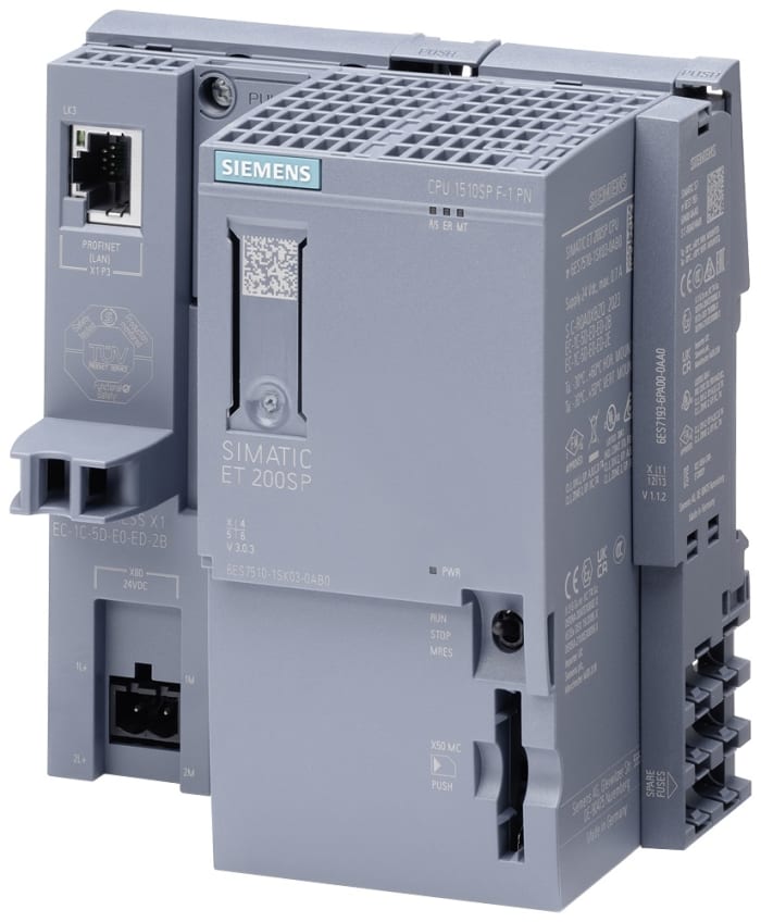 Siemens SIMATIC ET 200SP Series PLC CPU for Use with SIMATIC ET 200SP, 24 V Supply, 1-Input