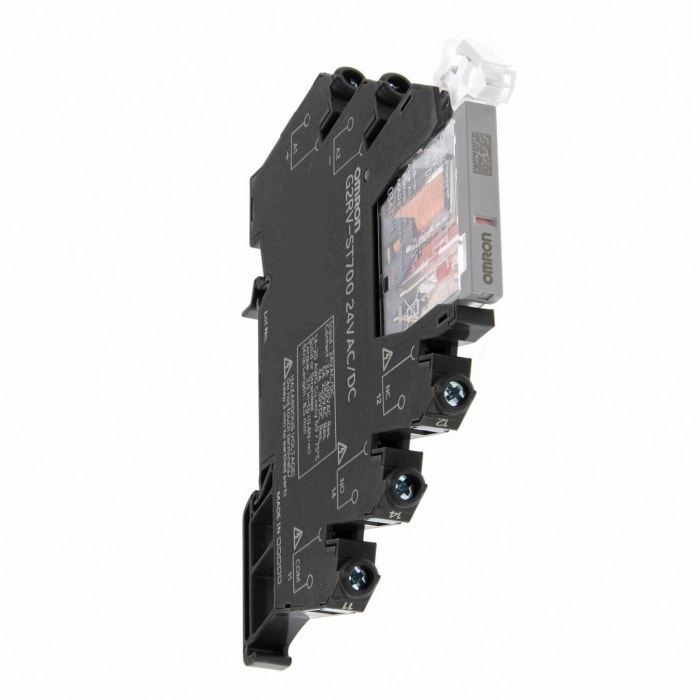 Omron G2RV-ST Series Electromechanical Interface Relay, DIN Rail Mount, 24V dc Coil, SPDT, 1-Pole, 50mA Load