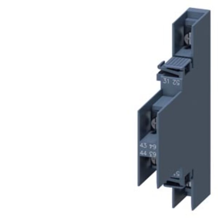 Siemens Auxiliary Switch Block, 2 Contact, 1 NO + 1 NC, Snap-On, SIRIUS 3RH29