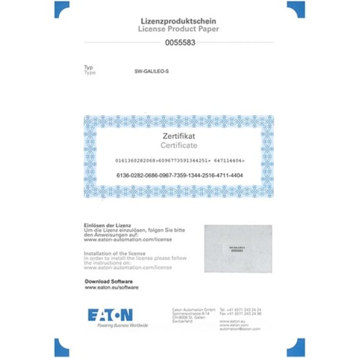 171500 SW-GALILEO-S Eaton | Eaton 171500 SW-GALILEO-S Programming ...
